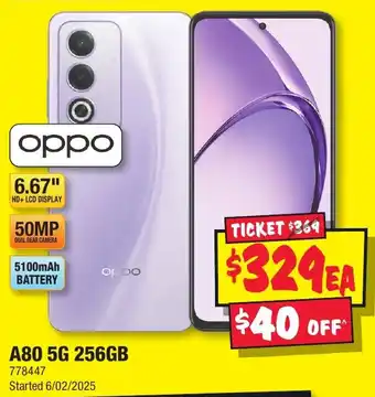 JB Hi-Fi A80 5G 256GB offer