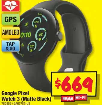 JB Hi-Fi Google Pixel Watch 3 Matte Black offer