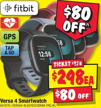 JB Hi-Fi Versa 4 Smartwatch offer