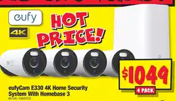 JB Hi-Fi Eufycam e330 4k home security system with homebase 3 offer