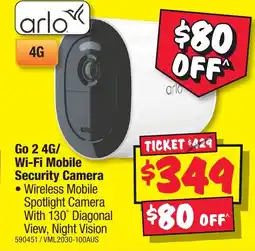 JB Hi-Fi Go 2 4g/ wi-fi mobile security camera offer