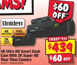 JB Hi-Fi 4k ultra hd smart dash cam with 2k super hd rear view camera offer