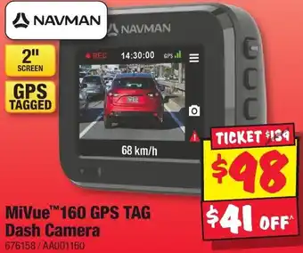 JB Hi-Fi Mivue™ 160 gps tag dash camera offer