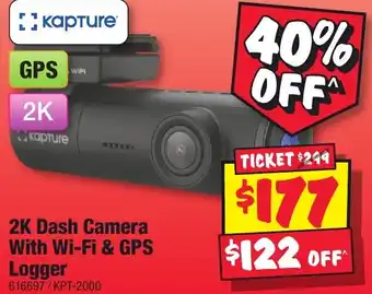 JB Hi-Fi 2k dash camera with wi-fi & gps logger offer