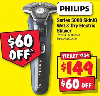 JB Hi-Fi Series 5000 skiniq wet & dry electric shaver offer