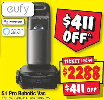 JB Hi-Fi S1 pro robotic vac offer