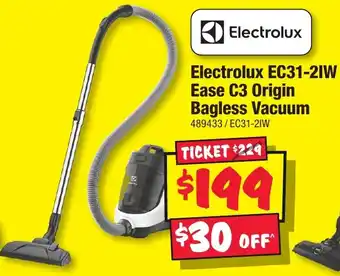 JB Hi-Fi Electrolux ec31-2iw ease c3 origin bagless vacuum offer