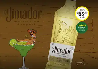 The Bottle O El jimador reposado tequila offer