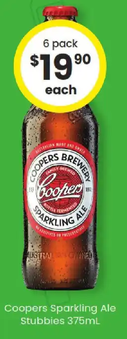 The Bottle O Coopers sparkling ale stubbies offer