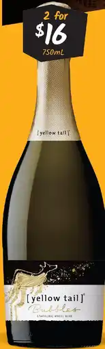 Cellarbrations [yellow tail] bubbles offer