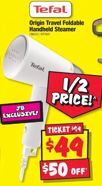 JB Hi-Fi Origin travel foldable handheld steamer offer