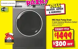 JB Hi-Fi 9kg heat pump dryer offer