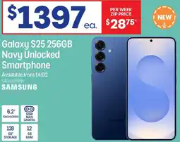 Officeworks Galaxy s25 256gb navy unlocked smartphone offer