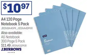 Officeworks A4 120 Page Notebook offer