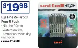 Officeworks Eye fine rollerball pens offer