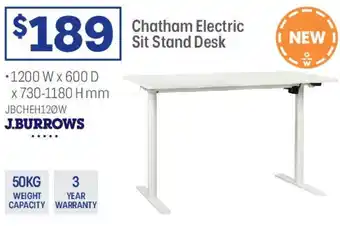 Officeworks Chatham electric sit stand desk offer