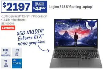 Officeworks Legion 5 15.6" gaming laptopt offer