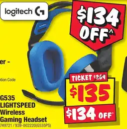 JB Hi-Fi G535 lightspeed wireless gaming headset offer