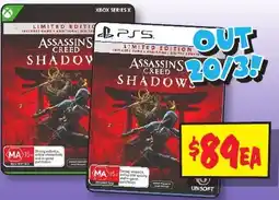 JB Hi-Fi Includes game addition to assassin's creed shadow offer