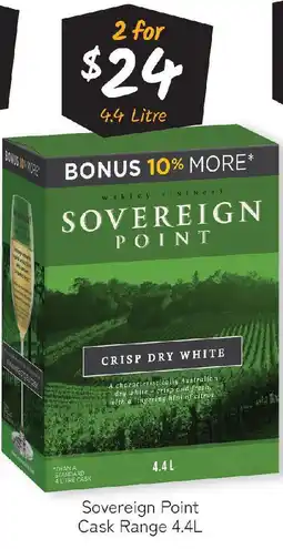 Cellarbrations Sovereign point cask range offer