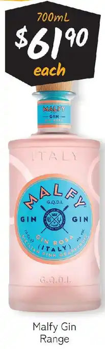 Cellarbrations Malfy gin range offer