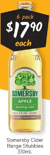 Cellarbrations Somersby Cider Range Stubbies offer