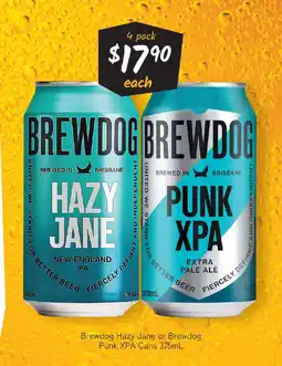 Cellarbrations Brewdog hazy jane or brewdog punk xpa cans offer