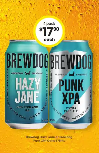 The Bottle O Brewdog hazy jane or brewdog punk xpa cans offer