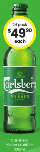 The Bottle O Carlsberg pilsner stubbies offer