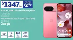 Officeworks Pixel 9 128gb unlocked smartphone offer