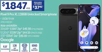 Officeworks Pixel 9 pro xl 128gb unlocked smartphone offer