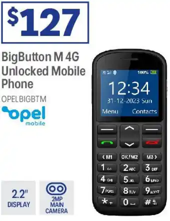 Officeworks Bigbutton m 4g unlocked mobile phone offer