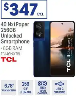 Officeworks 40 nxtpaper 256gb unlocked smartphone offer