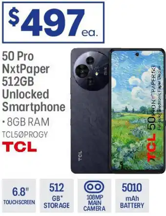 Officeworks 50 pro nxtpaper 512gb unlocked smartphone offer