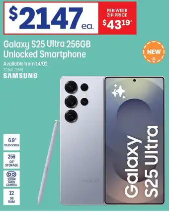 Officeworks Galaxy s25 ultra 256gb unlocked smartphone offer