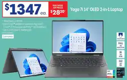 Officeworks Yoga 71 14" oled 2-in-1 laptop offer