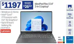 Officeworks Ideapad flex 514" 2-in-1 laptop offer