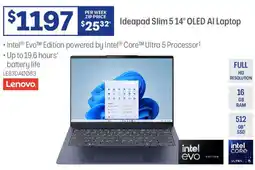 Officeworks Ideapad slim 5 14" oled ai laptop offer