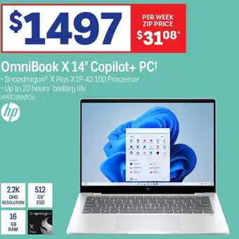 Officeworks Omnibook x 14" copilot+pc+ offer