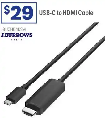 Officeworks USB-C to HDMI Cable offer