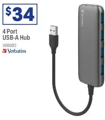 Officeworks 4 Port USB-A Hub offer