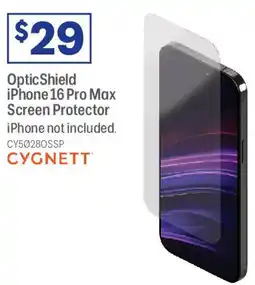 Officeworks Optic shield iphone 16 pro max screen protector offer