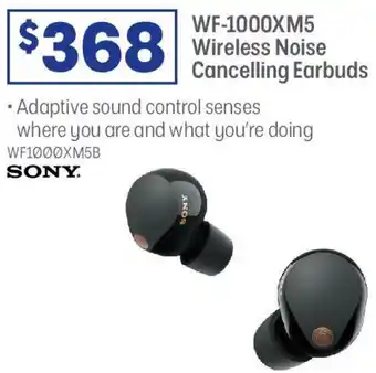 Officeworks Wf-1000xm5 wireless noise cancelling earbuds offer