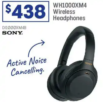 Officeworks WH1000XM4 Wireless Headphones offer