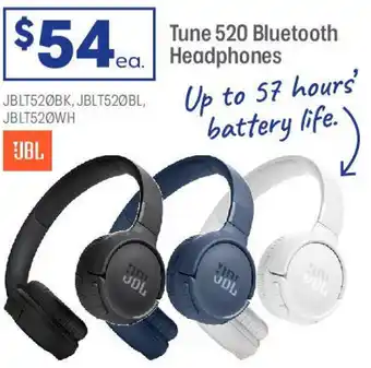 Officeworks Tune 520 bluetooth headphones offer