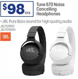 Officeworks Tune 670 noise cancelling headphones offer