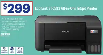 Officeworks EcoTank ET-2811 All-in-One Inkjet Printer offer