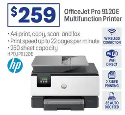 Officeworks OfficeJet Pro 9120E Multifunction Printer offer