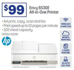 Officeworks Envy 6530E All-in-One Printer offer