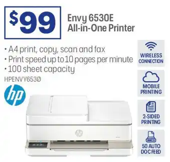 Officeworks Envy 6530E All-in-One Printer offer